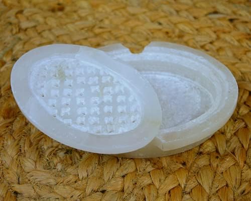 Shiva Lingam Shop טבעי סבון סבון שיש לבן לחדר אמבטיה | מחזיק תבשיל סבון שיש לאמבט | מחזיק תבשיל סבון